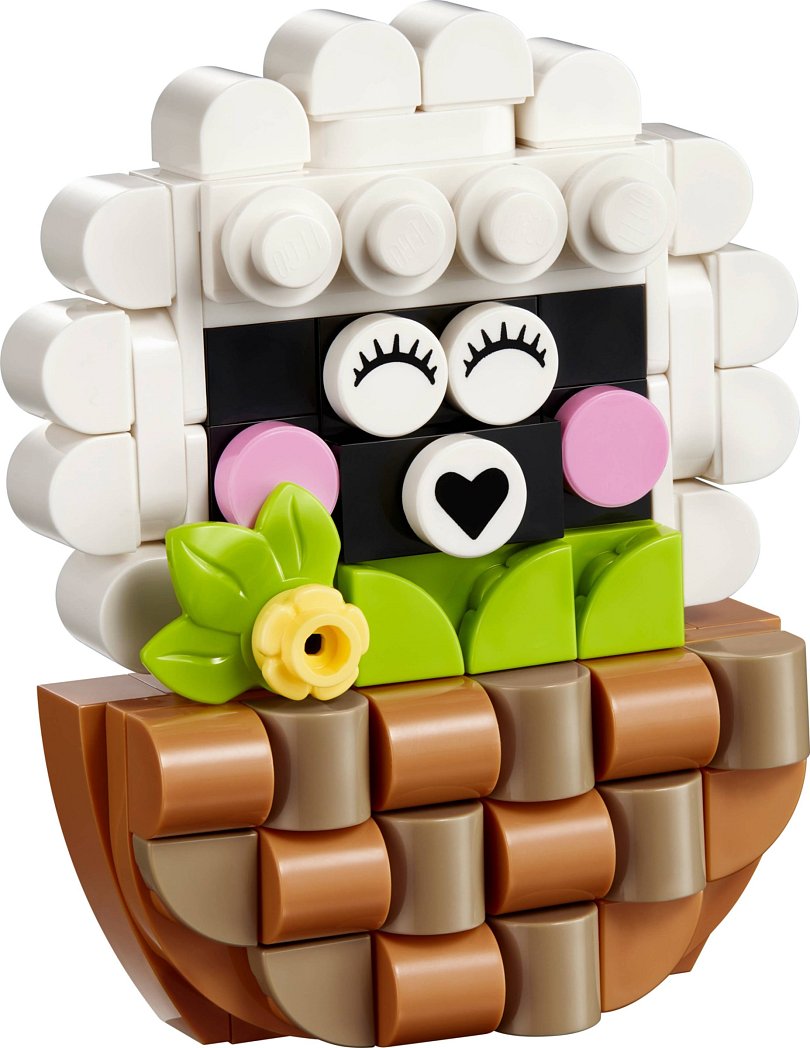 Detailní pohled na velikonoční dekorace zepředu