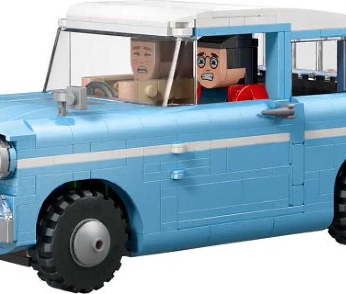 Ford Anglia je zpět – tentokrát jako dosud největší verze s 868 dílky, brick-built figurkami Harryho a Rona a spoustou kouzelných funkcí.